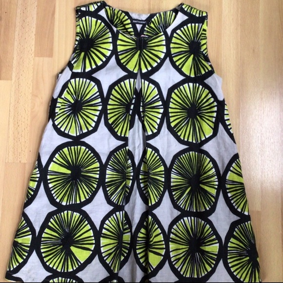 Marimekko Limeloi Sleeveless Dress with Green and Gray Pattern US 8 = 38 - Picture 5 of 16